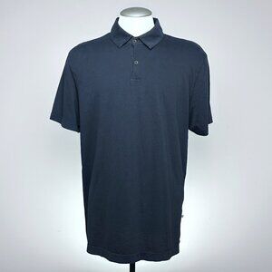 Standard James Perse Sueded Jersey Polo XL (Size 4) Black Supima Cotton USA